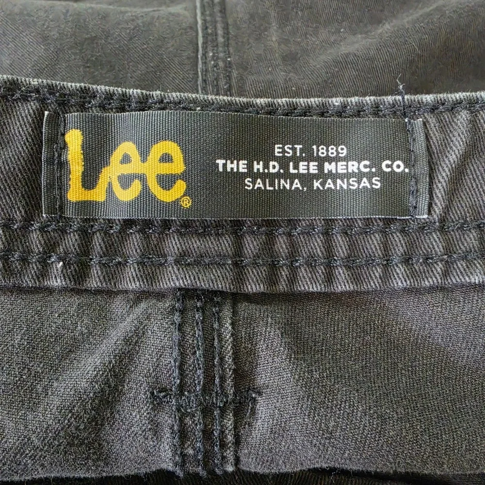 Lee Brand Mens Cargo Shorts Black Heavy Cotton Size 38